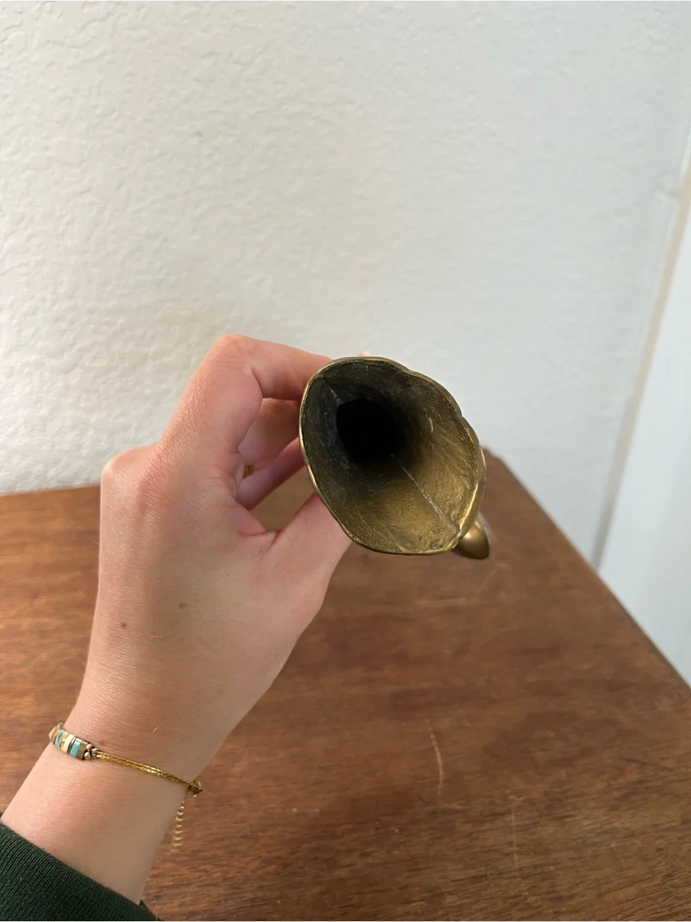 Vintage brass bird vase